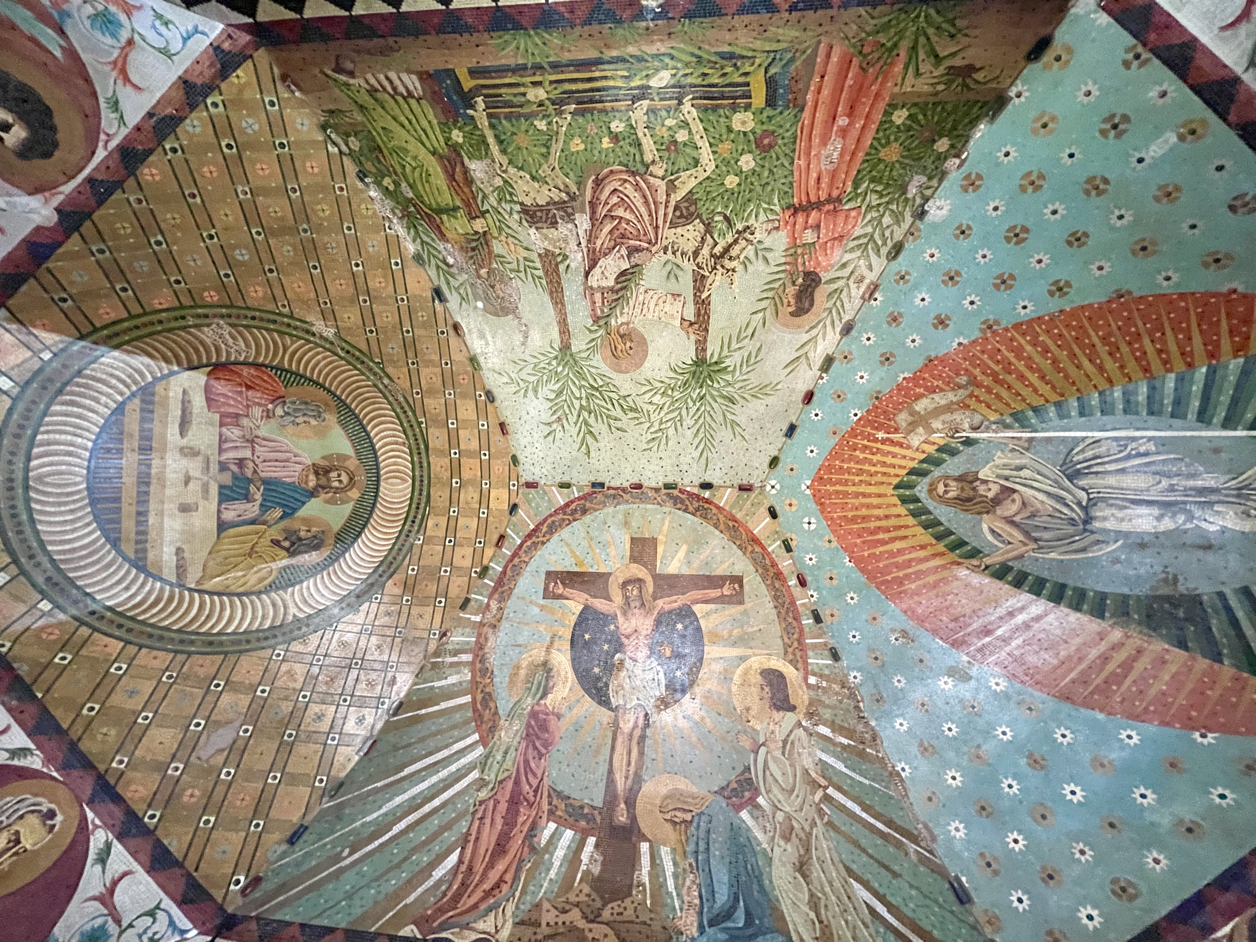 Painted ceiling in the Italian Chapel